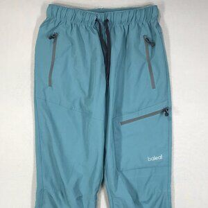 Baleaf Pants Women's Small Blue Pull On Jogger Cargo Drawstring Tapered Zipper